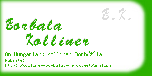 borbala kolliner business card